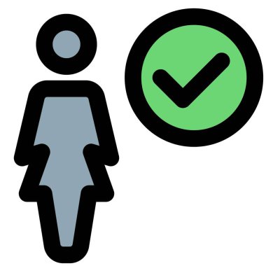 Onaylanmış iş kadını listesi ve işaretleme seçeneği