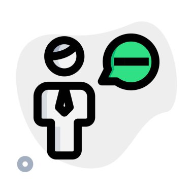 İş adamı müşteri destek temsilcisiyle sohbet ediyor.