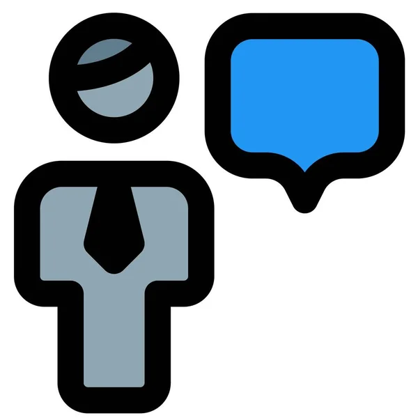 Chatten Met Collega Messenger Applicatie Lay Out — Stockvector