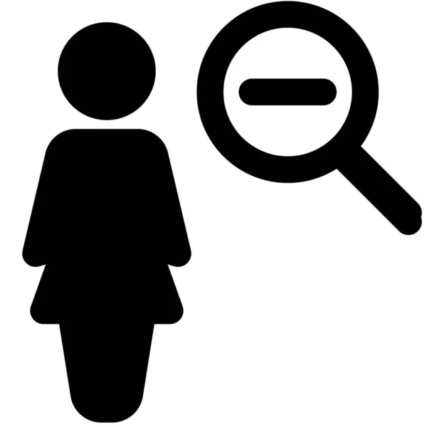 Zoom Arrière Liste Des Femmes Affaires Dans Portail Entreprise — Image vectorielle