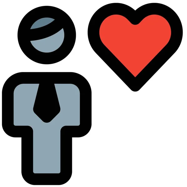 Oblíbený Byznys Pracovat Logotypem Srdce — Stockový vektor