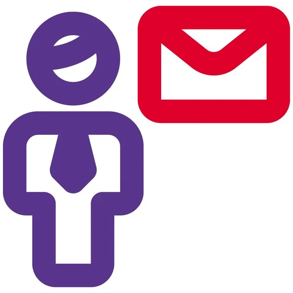 Mail Envoyer Homme Affaires Partir Serveur Entreprise — Image vectorielle