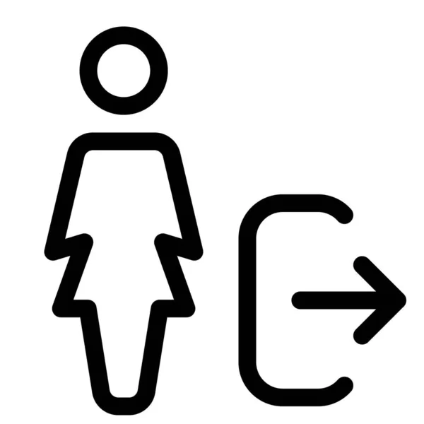 Logga Portal För Företagets Server Portal För Affärskvinna — Stock vektor