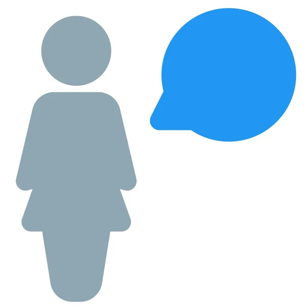 Mujer Negocios Chat Messenger Diseño Función Aplicación — Archivo Imágenes Vectoriales