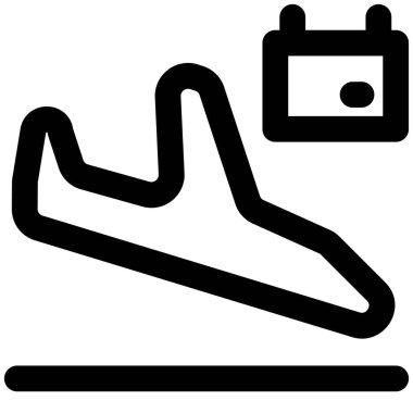 Uçak iniş yönüne doğru eğik bir şekilde havaalanına iniyor.