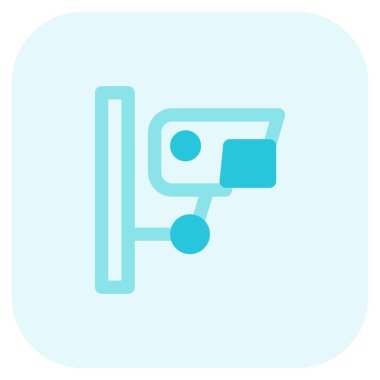 Havaalanındaki uzun menzilli güvenlik kamerası.