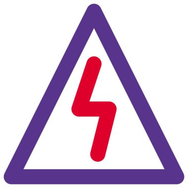 Yüksek voltajlı elektrik için tehlikeli bir işaret.