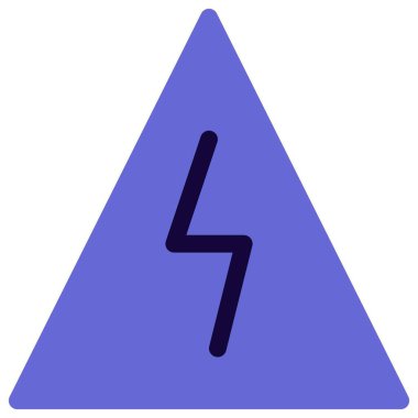 Yüksek voltajlı elektrik için tehlikeli bir işaret.