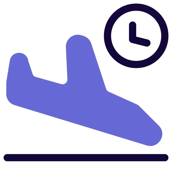 Hora Llegada Del Vuelo Programado — Vector de stock