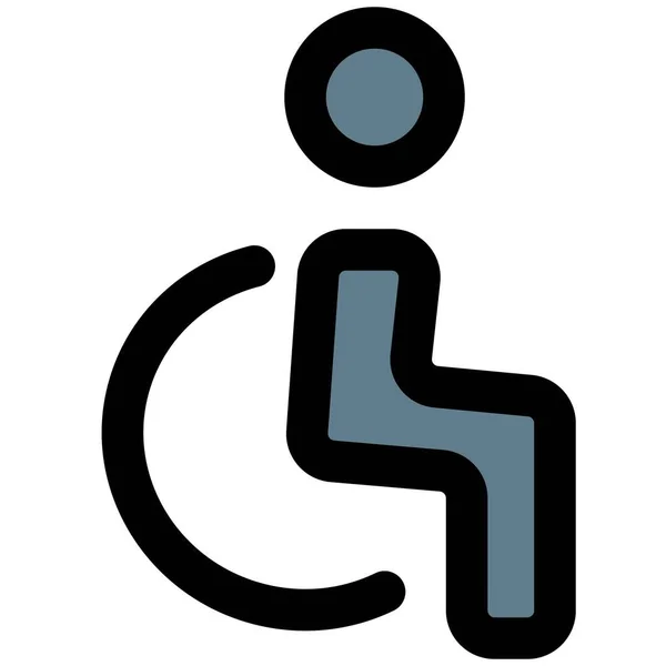 Sekcja Dotycząca Niepełnosprawności Dla Osób Niepełnosprawnych Fizycznie — Wektor stockowy