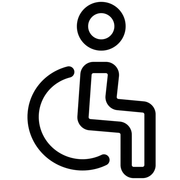 Section Handicap Pour Une Personne Handicapée Physique — Image vectorielle