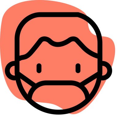 Salgın hastalık seyahati sırasında maskeli bir adam.