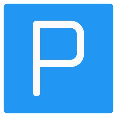 Havaalanı yerleşim planında araba park işareti