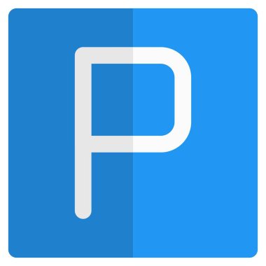 Havaalanı yerleşim planında araba park işareti