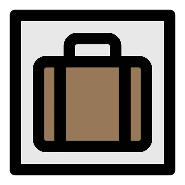 Luggage Bag Left Airport Found Lost Find Service — Stock Vector