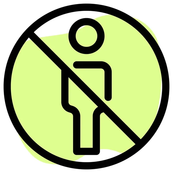Restricción Del Personal Una Autoridad Aeroportuaria Prohibida — Vector de stock
