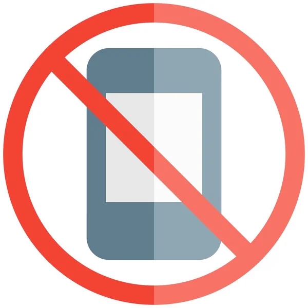 Beperking Voor Het Gebruik Van Een Smartphone Tijdens Een Vlucht — Stockvector