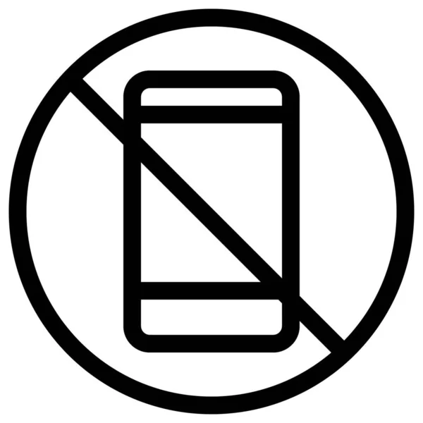 Restriction Concernant Utilisation Smartphone Dans Vol — Image vectorielle