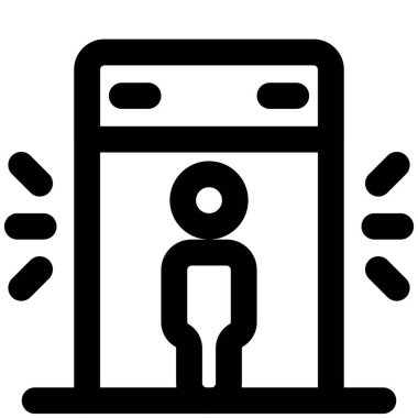 Güvenlik, metal detektör kapılarından kontrol edin.