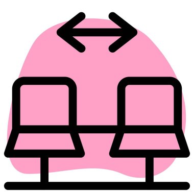 Sosyal mesafeyi korumak için pandemik süre boyunca boş oturma düzeni