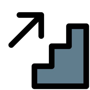 Üst katta bir havaalanı tesisinin içinde doğru noktaya ulaşmak için.