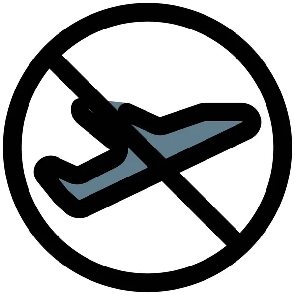 Flugverbotszone Für Flüge Und Drohnen — Stockvektor