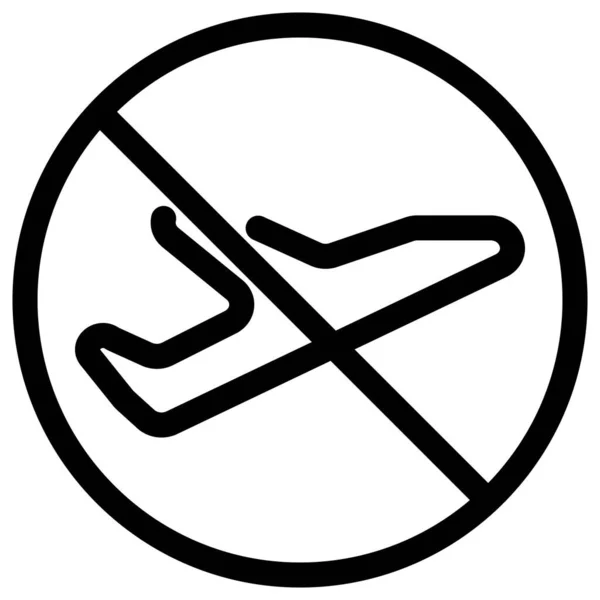 飞行和无人驾驶飞机限制区 — 图库矢量图片