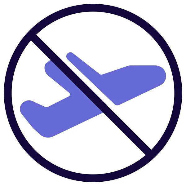 Απαγορευμένη Ζώνη Αέρος Για Πτήσεις Και Επανδρωμένα Αεροσκάφη — Διανυσματικό Αρχείο
