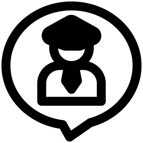 Hablar Con Guardia Sobre Seguridad Otros Trabajos Personales — Archivo Imágenes Vectoriales