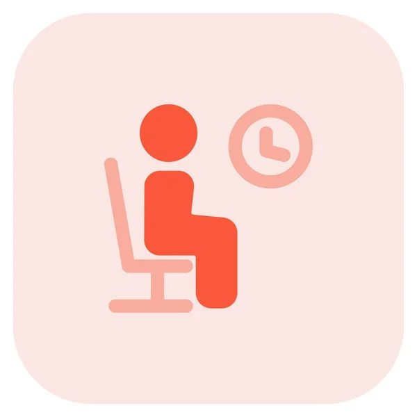 Waiting Room Flight Departed Specific Time — Stock Vector