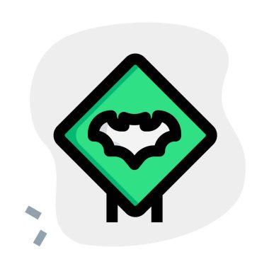 Animal trespassing logotype on a square box