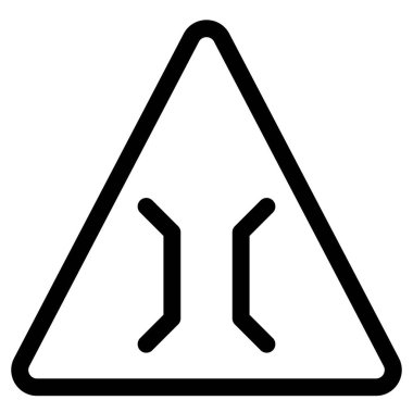 Triangular shape signboard with a narrow bridge lane