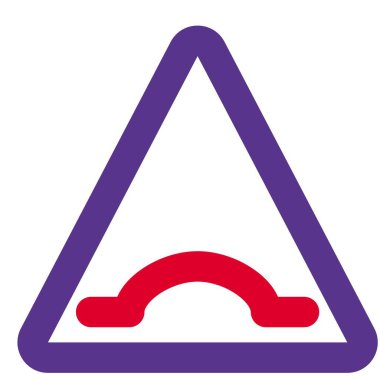 Triangular shape signboard with an alertness displayed