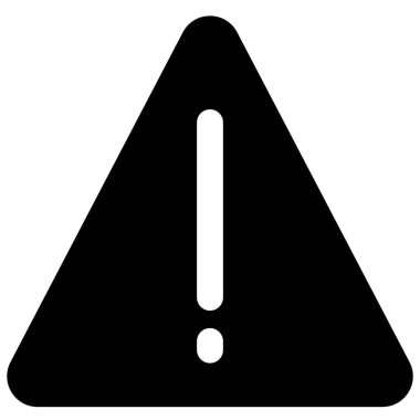 Triangular signboard with exclamation mark signal warning