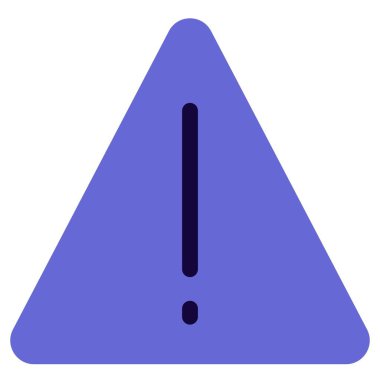 Triangular signboard with exclamation mark signal warning
