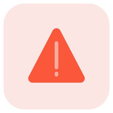 Triangular signboard with exclamation mark signal warning