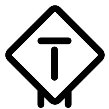 Dead end zone road signal on a road signboard