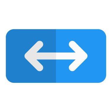 Horizontal arrows in both directional on a road signal