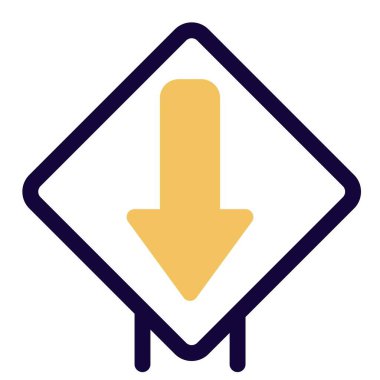 Down straight way for backward location signal