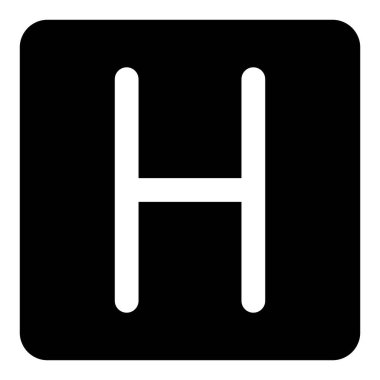 Helicopter signal with alphabet H on a roof top