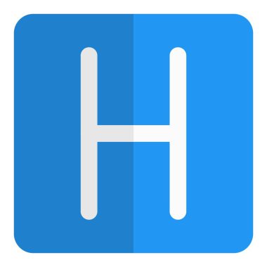 Helicopter signal with alphabet H on a roof top