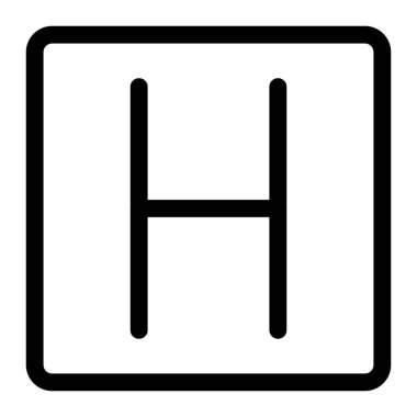Helicopter signal with alphabet H on a roof top