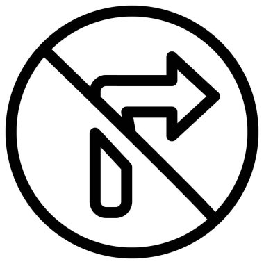Do not turn right side with Traffic sign board crossed