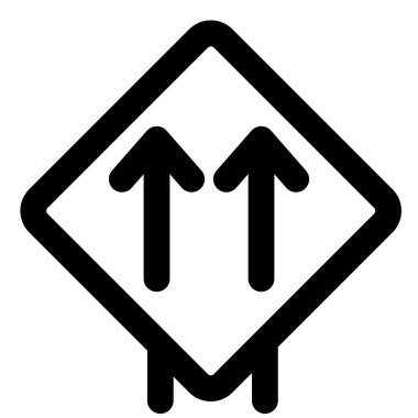 Front Lane direction with multiple arrows layout