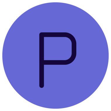 Parking sign on a road signal isolated on a white background