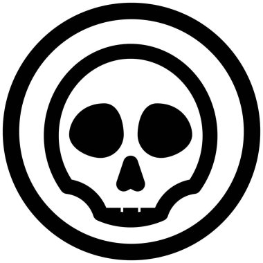 Poison with human skull logotype road sign