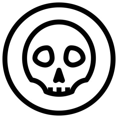 Poison with human skull logotype road sign