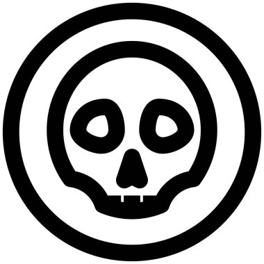 Poison with human skull logotype road sign