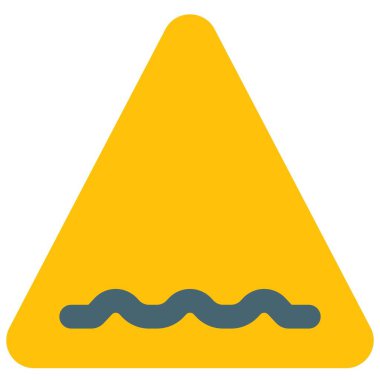 Warning for rough road ahead with several bumps