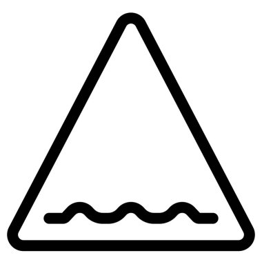 Warning for rough road ahead with several bumps